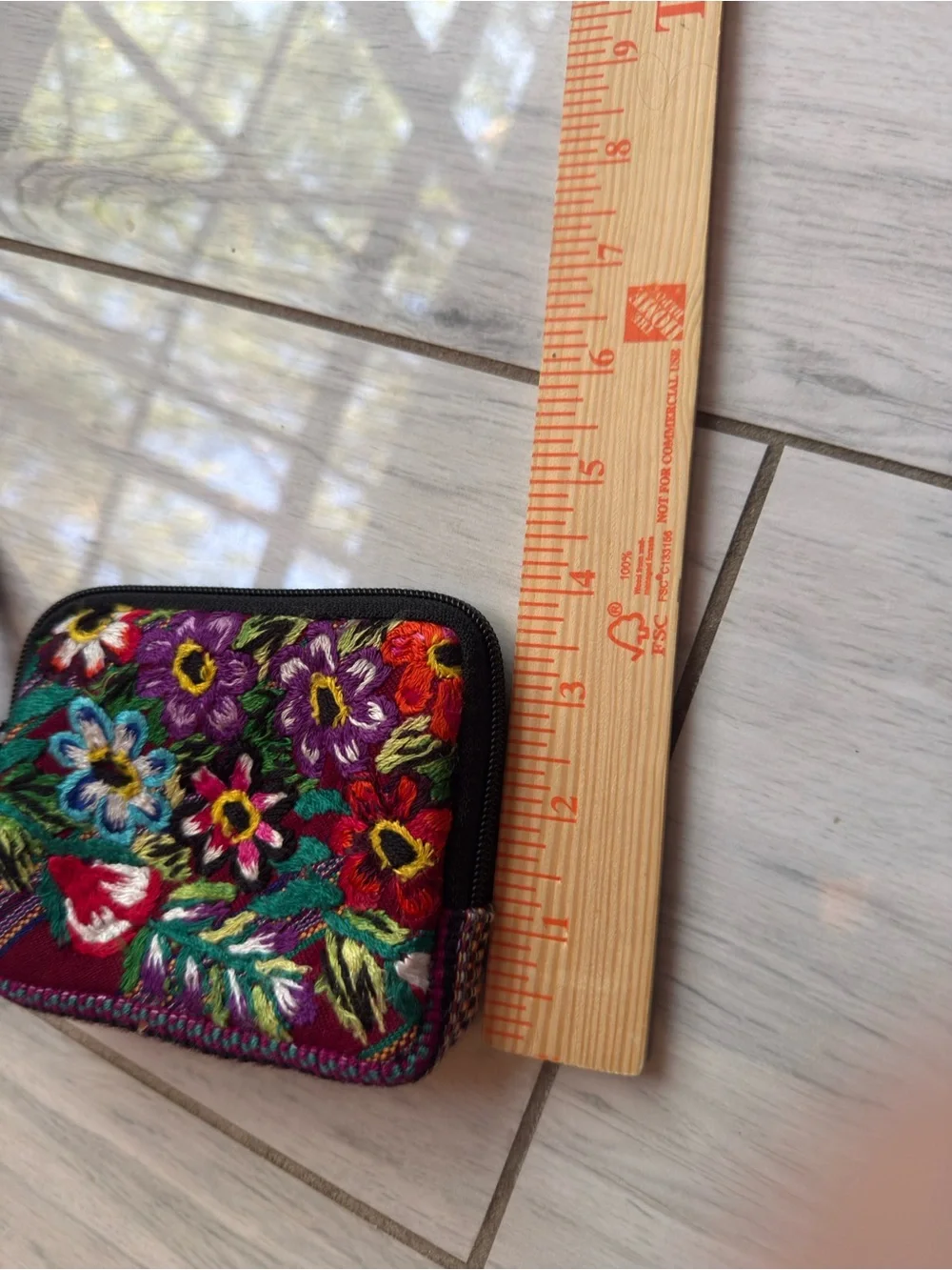 Embroidered Floral Wristlet Wallet - Multicolor Guatemala 🇬🇹